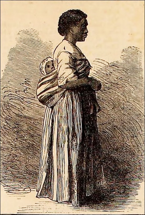 "Negress carrying her young"