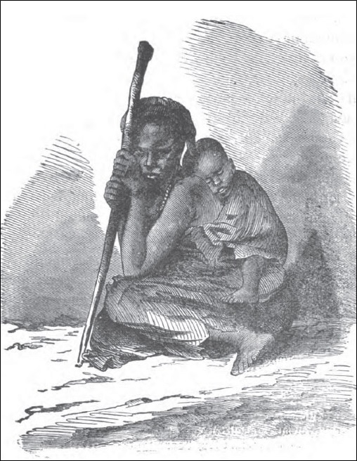 Une esclave fugitive et son enfant