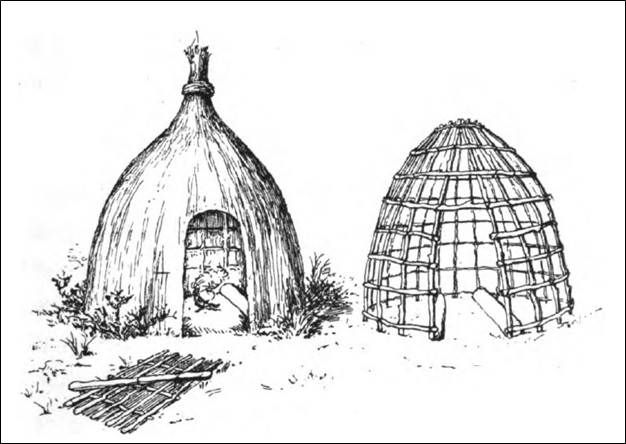 Huts for sick natives
