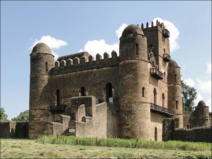 Fasilides Palace in the Fasil Ghebbi, Gondar, Ethiopia