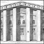 Façade est de L'église médiné-allem