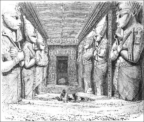 Perspective of the principal hall in the Great Temple; from Horeau