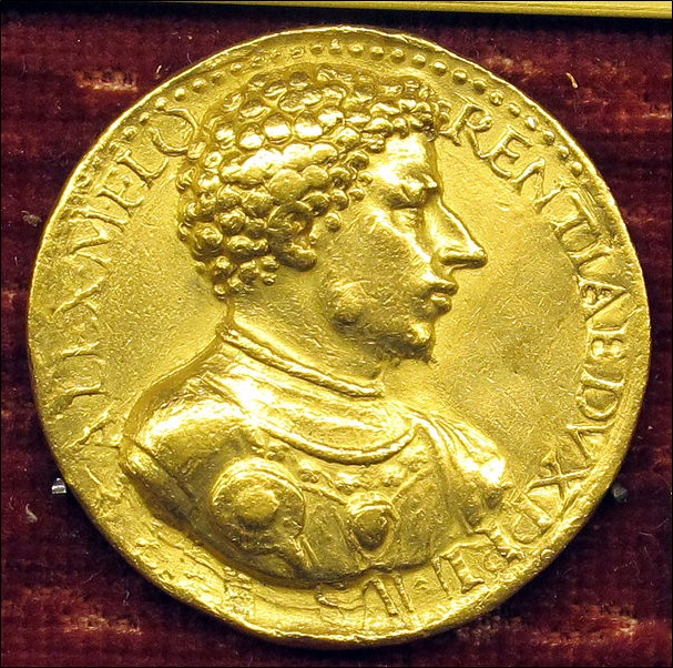 Domenico de' vetri, medaglia di alessandro de' medici e la fede (oro)