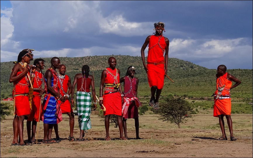 Traditional Maasai "jumping dance"