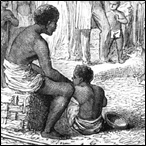 Scene on a West Indian plantation— slaves receiving the news of their emancipation