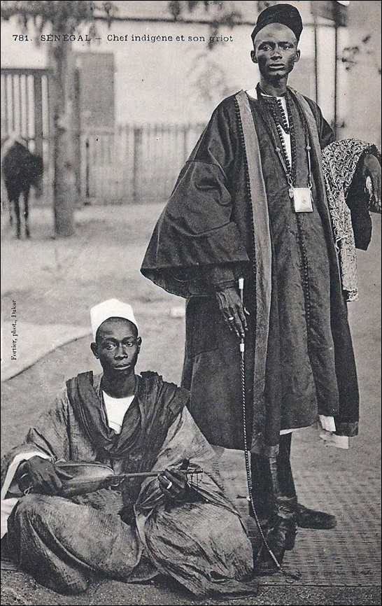 Chef indigène et son griot. Afrique Occidentale - Sénégal