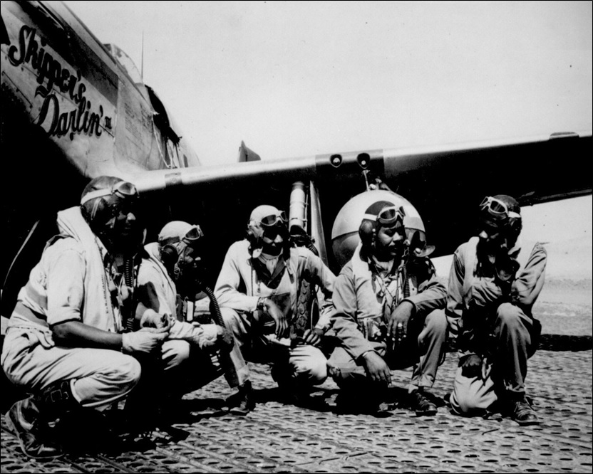 Fliers of a P-51 Mustang Group of the 15th Army Air Force in Italy