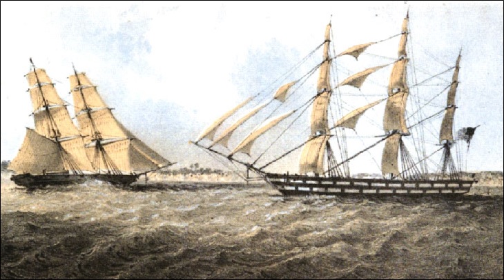 American slave ship Martha “Off Ambriz June 6th 1850”