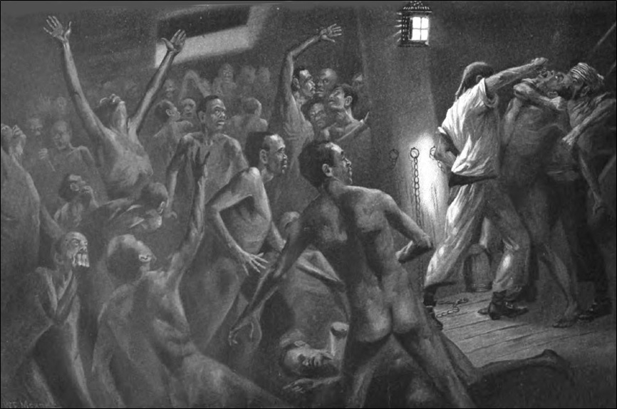 Between decks of a slave ship - feeding by Force
