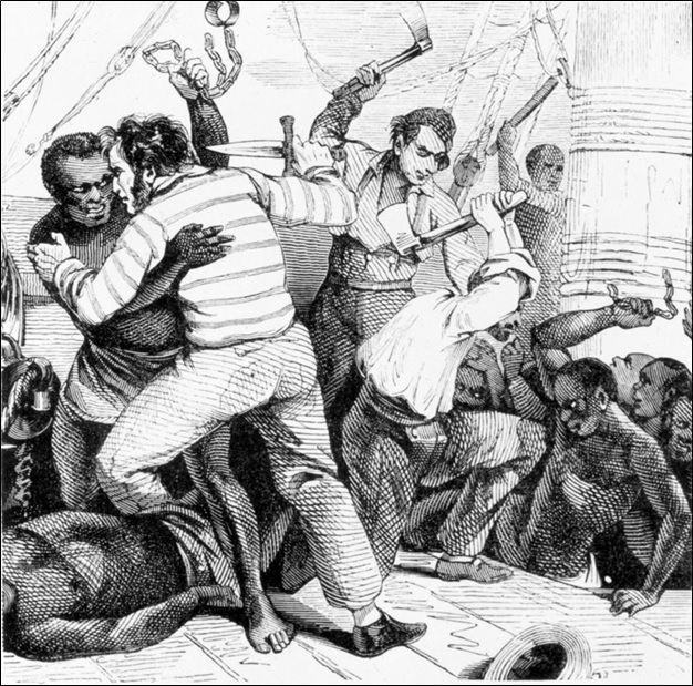 Revolte sur un bâtiment negrier. [Slave rebellion] (1883)