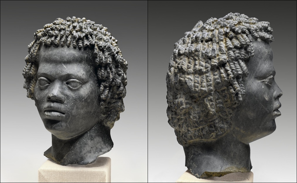 Head of a Man with Tight, Curly Hair