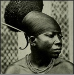 A woman of the Mangbetu tribe