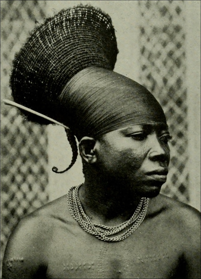 A woman of the Mangbetu tribe