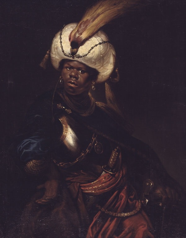 A Moor wearing a turban and armour