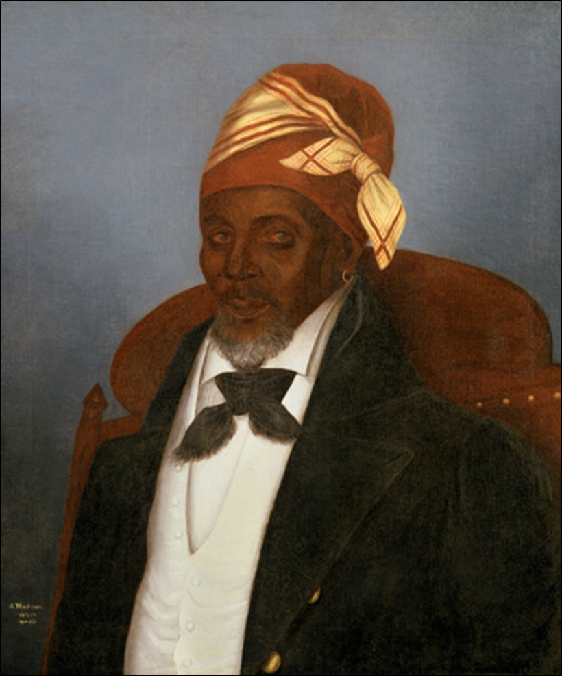 Portrait of unidentified African American free man