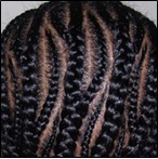 Long cornrow design
