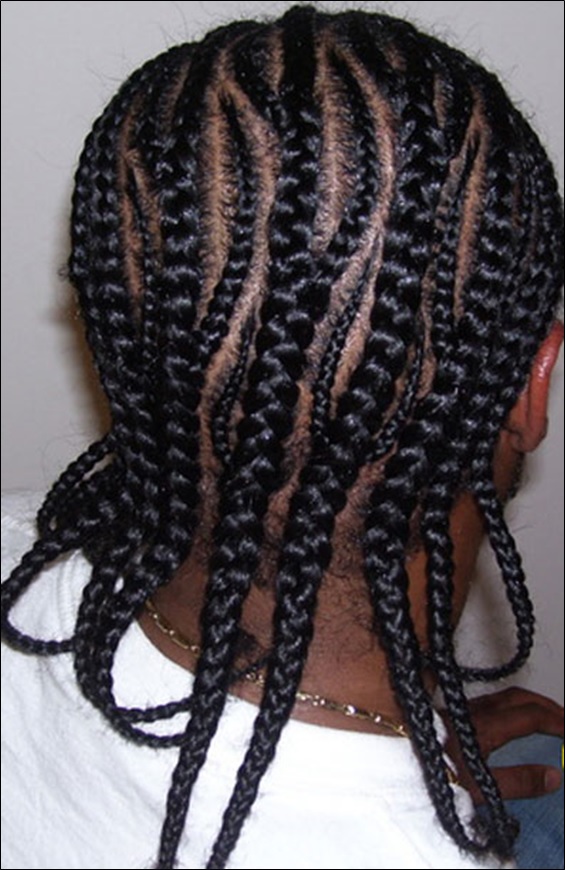 Long cornrow design
