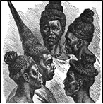 Manner of dressing the hair among the Africans