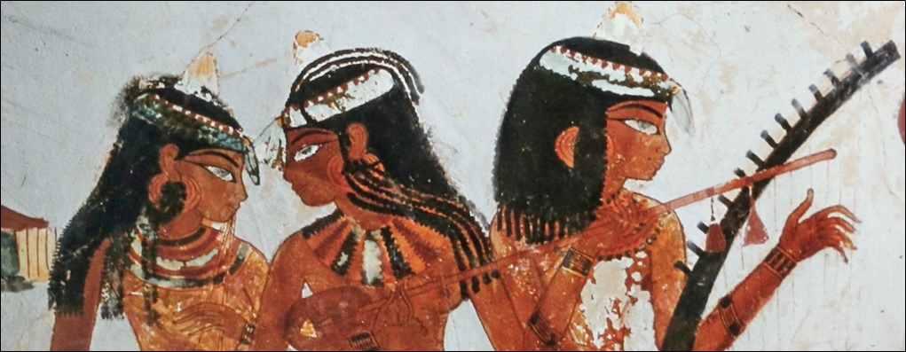 The three musicians, Tomb of Nakht, Thebes