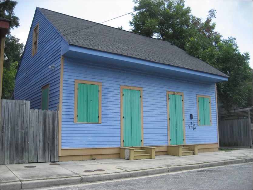 Old house in Bywater section. "Creole cottage" style architecture