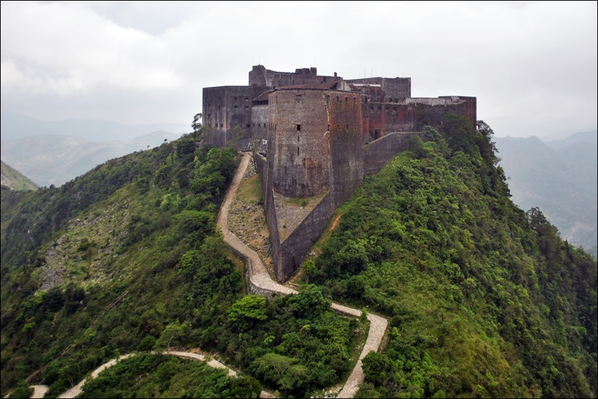Citadelle Laferrière aerial view from an Army UH-60 Blackhawk during operation Unified Response