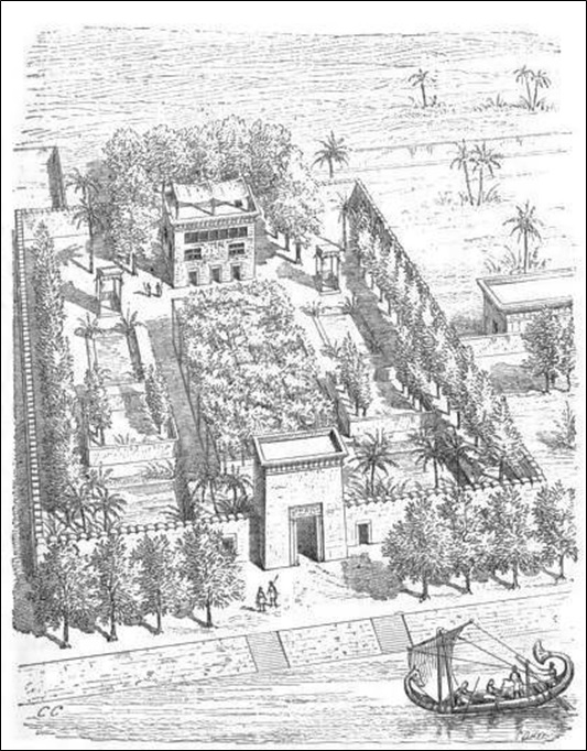 Bird’s-eye view of a villa, restored by Ch. Chipiez