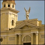 Neoclassical church facade of the colonial era Catedral Nuestra Señora de la Asunción