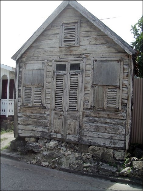 An old chattel house in Bridgetown